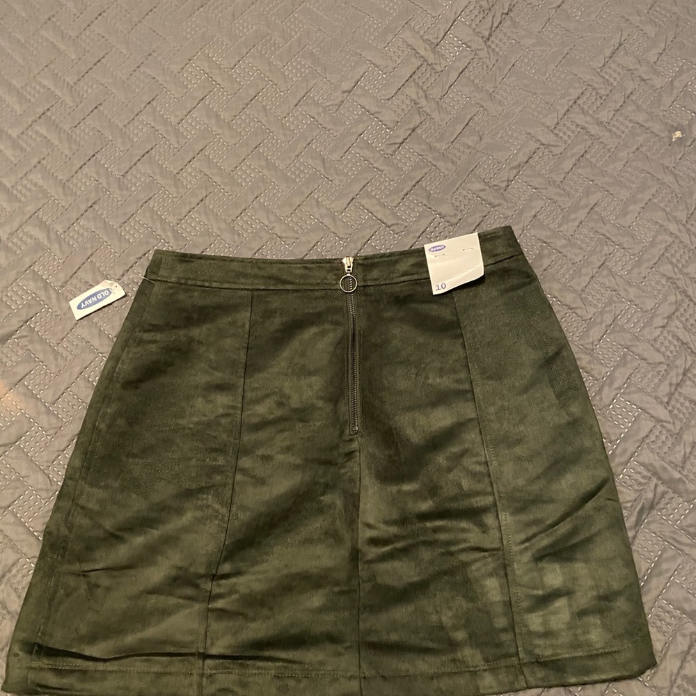 Old Navy Green Suede Skirt
